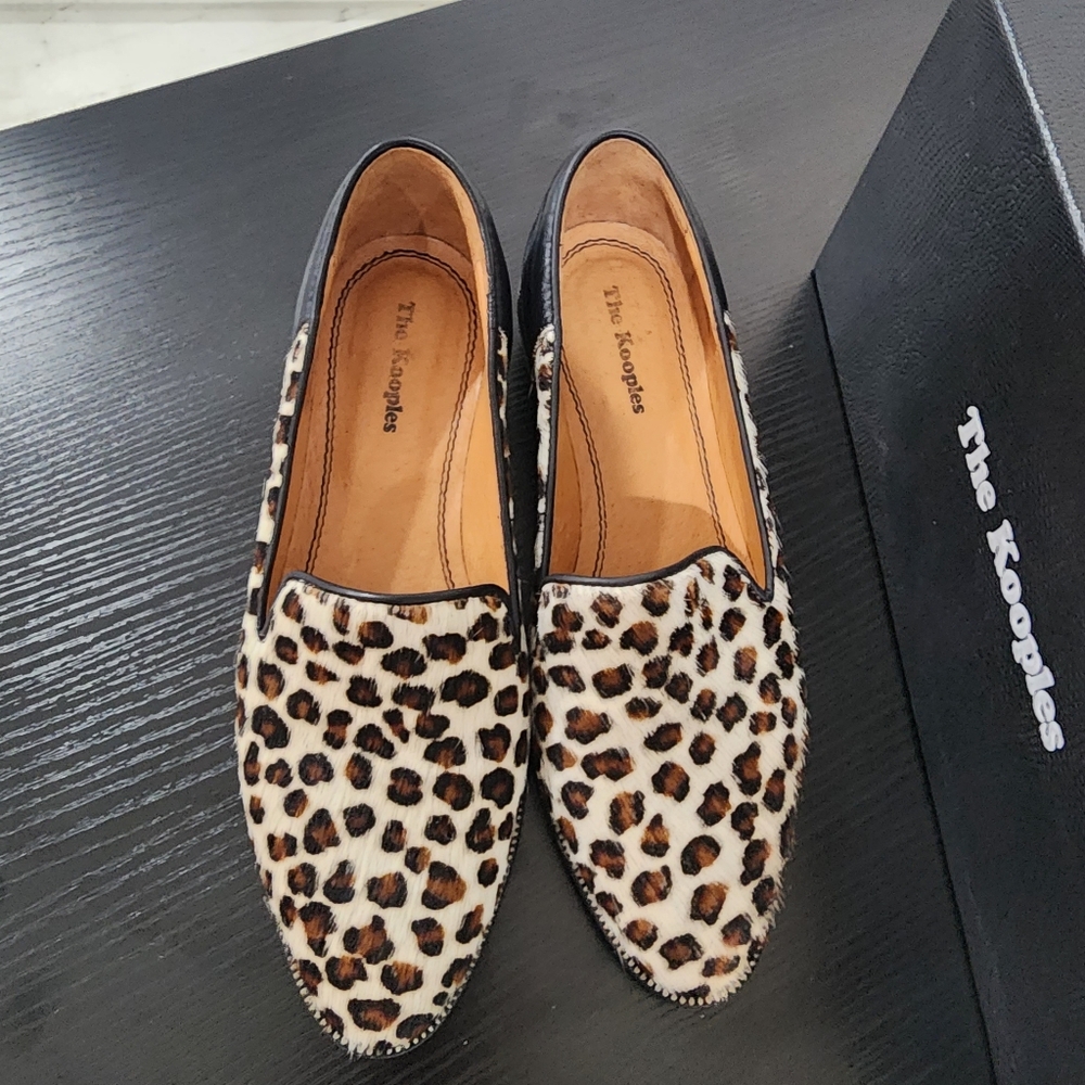 The Kooples Ponyhair Animal Print Loafers